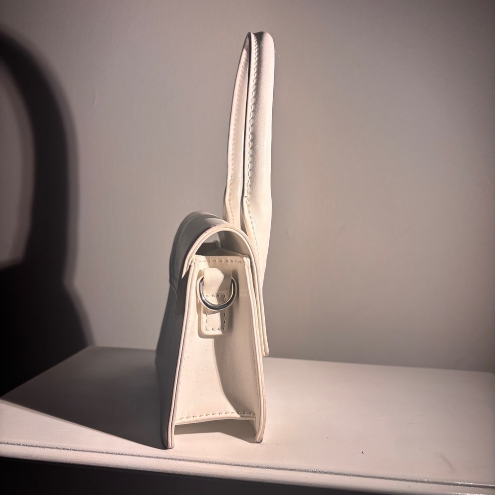 Akira Pythonia Mini Bag / White Handbag / Minimalist / Tiny Bag - Picture 2 of 7